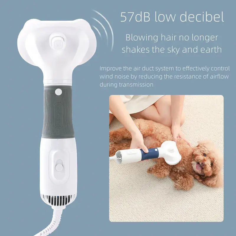 3-in-1 Pet Dryer & Comb Brush